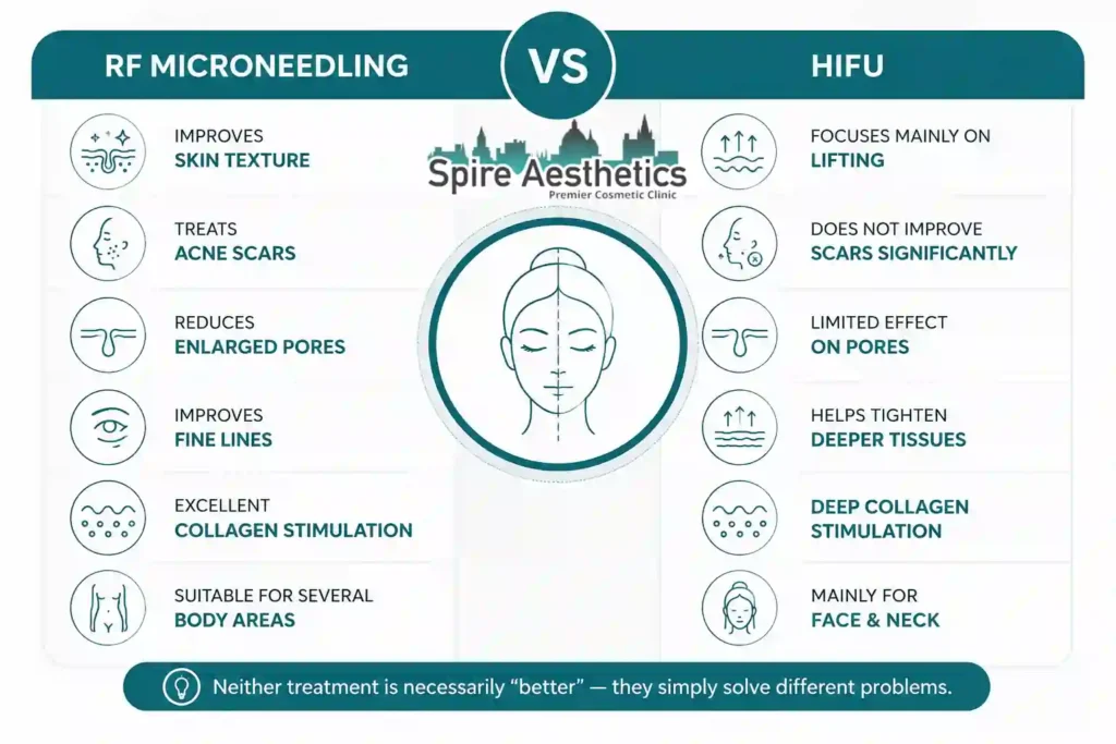 RF Microneedling vs HIFU: Which Treatment Gives Better Results Oxted?